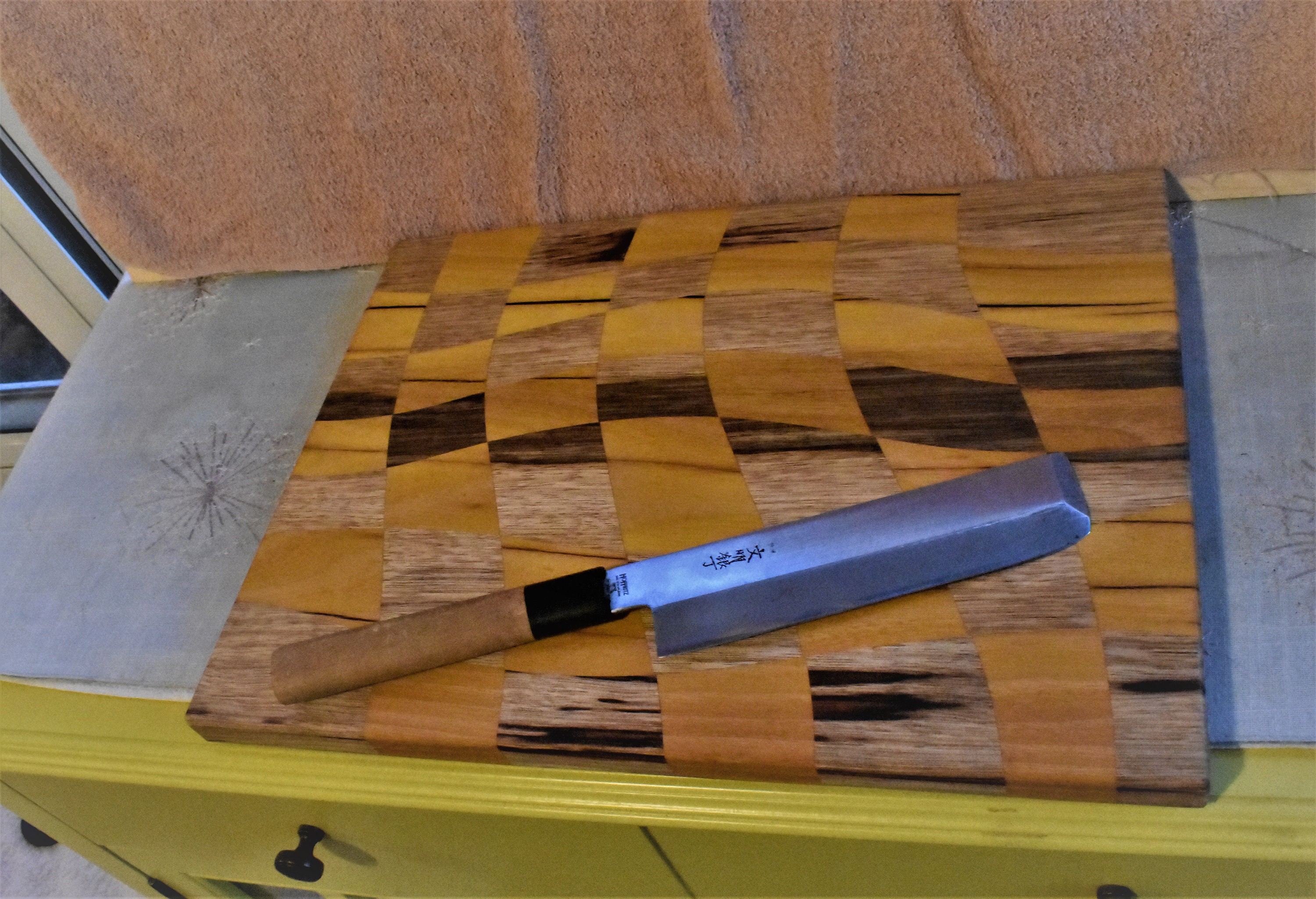 Exotic Hardwood Drunken Cutting Board Black Limba Heart Etsy