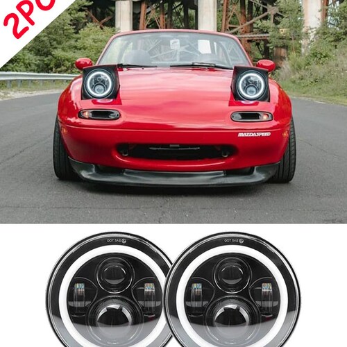 Importedworks™ NA Miata LED Halo Headlights pair Etsy Canada