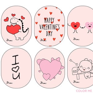 Chips Kids Valentine&#39;s Day printable, use with snack size Pringles chips, downloadable