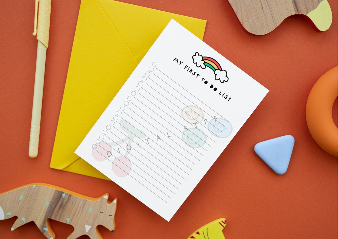 To Do List for Kids My First to Do List Daily Checklist for - Etsy