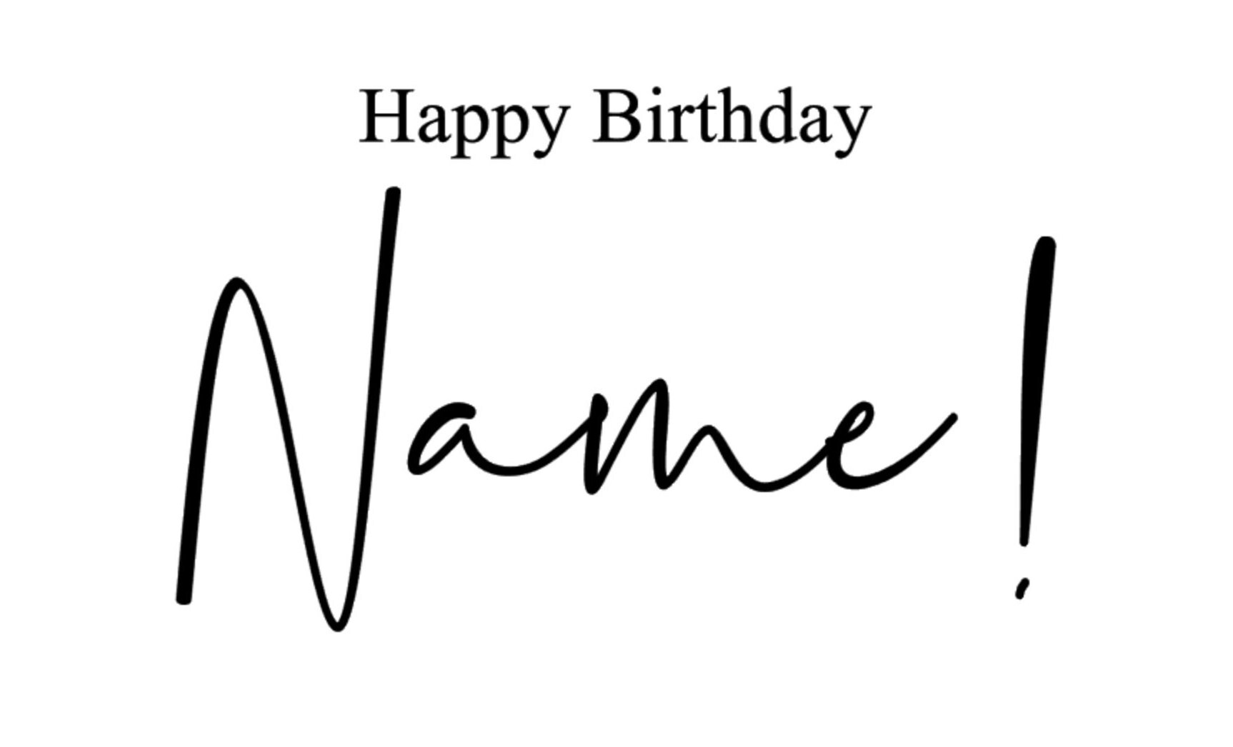 Personalised A4 Happy Birthday Vinyl Decal Sticker Great for Etsy UK