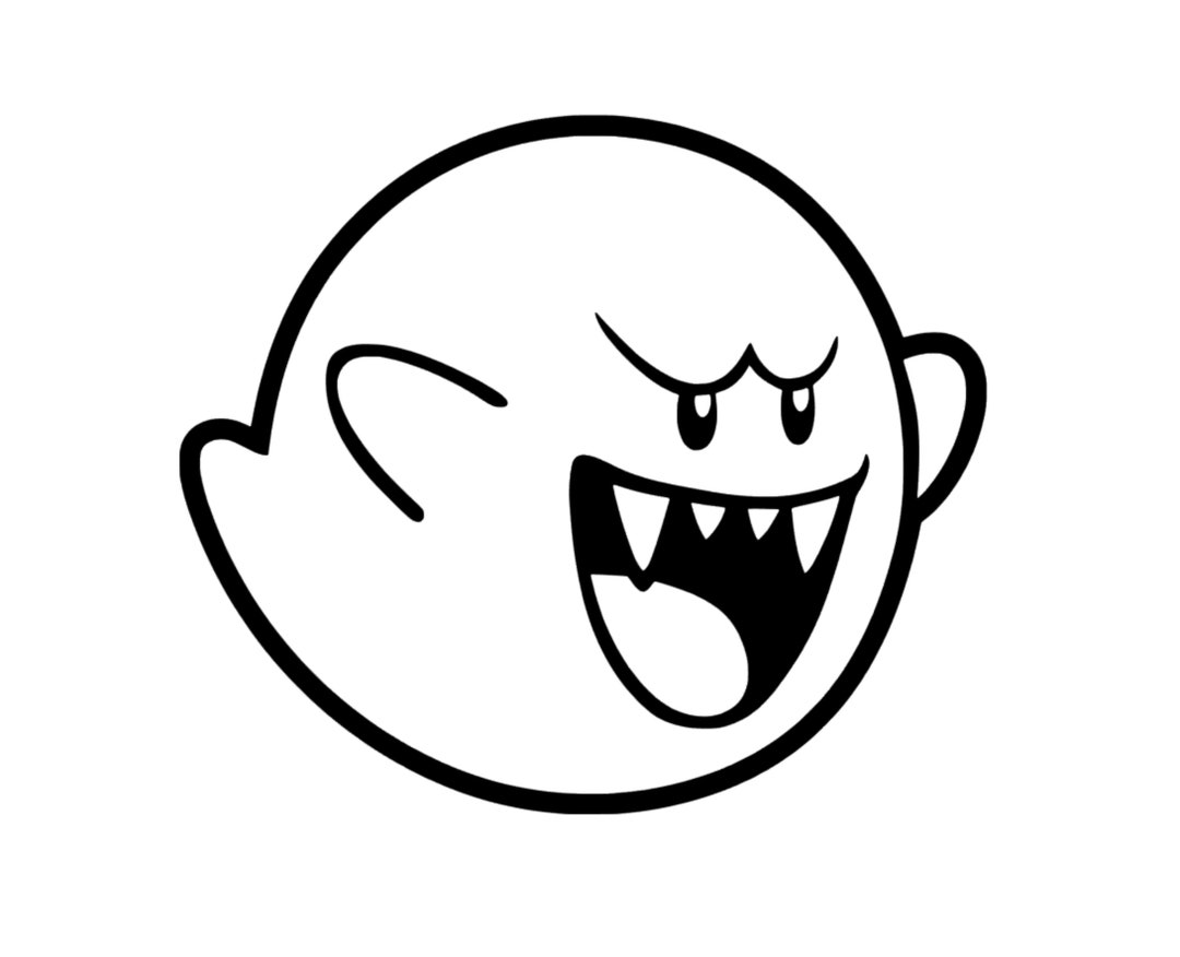 Super Mario Boo Vinyl Decal Sticker 20 COLOURS Etsy