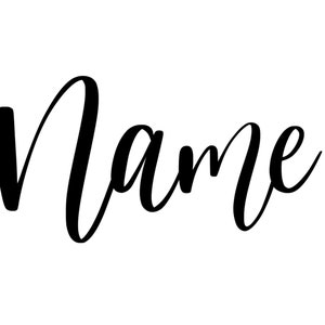 Name Only Vinyl Decal Sticker - Great for Balloons, Gift Boxes **20+ COLOURS**