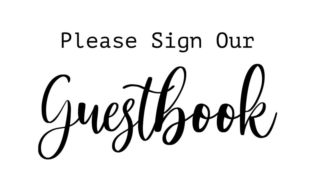 Please Sign Our Guestbook A5 Wedding Vinyl Decal Sticker 20 COLOURS - Etsy