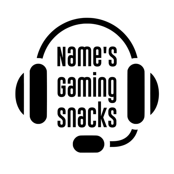 Personalised Gaming Snacks Vinyl Decal Sticker - Great for DIY Gift Jars **20+ COLOURS**