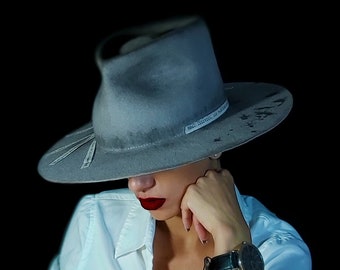 Custom distressed fedora hat | The Journalist