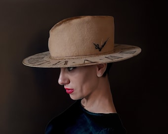 Custom distressed fedora hat | O'Clock