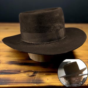 Margaret Dutton Hat Replica | Custom Distressed Western Gambler Hat | 1883 Inspired Hat For Women