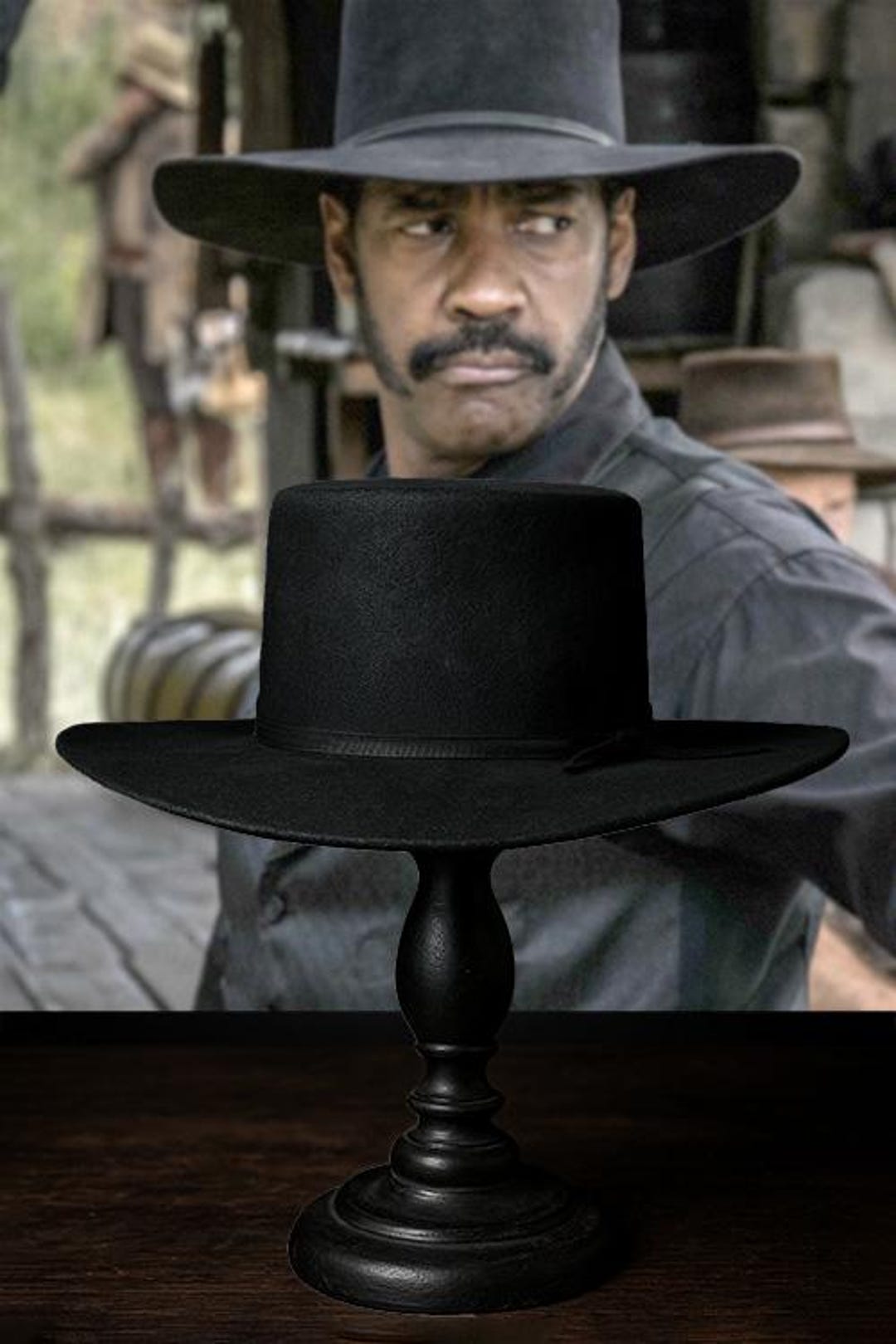 Sam Chisolm Hat Replica | Custom Distressed Gambler Hat | the