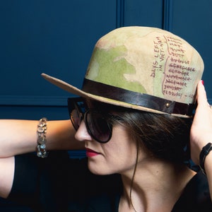 Custom Distressed Felt Cap | Vietnam War Inspired Hat | Unique Handcrafted Military Helmet Style | The Nam