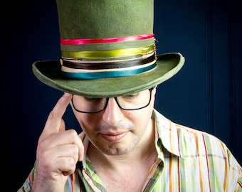 Custom Distressed Steampunk Top Hat | Annie | Victorian-Inspired Hat | Steampunk Fashion