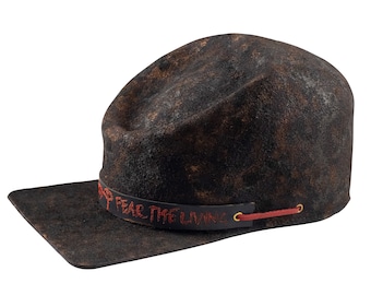 Custom distressed felt cap | Distressed western felt hat | Daryl Dixon