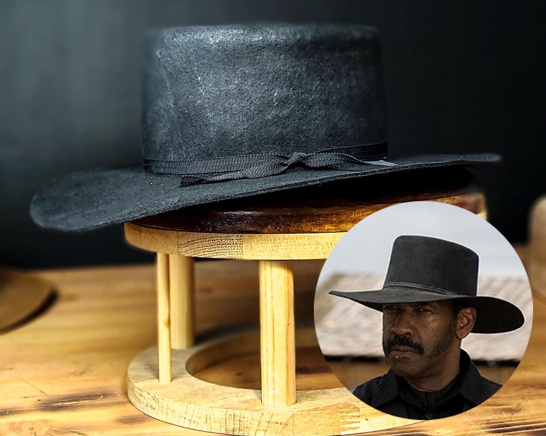 Sam Chisolm Hat Replica | Custom Distressed Gambler Hat