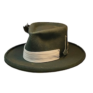 Custom distressed fedora hat | Edgar Allan Poe
