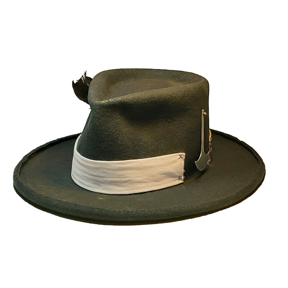 Custom Distressed Fedora Hat Edgar Allan Poe Etsy