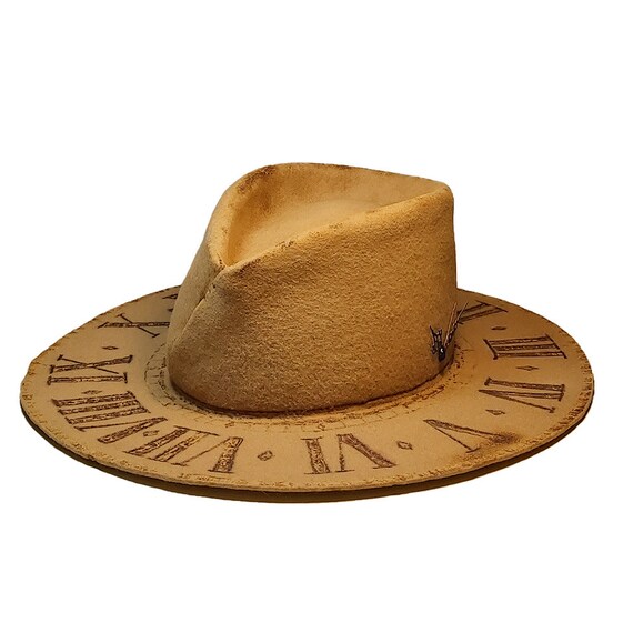 Custom Distressed Fedora Hat O'clock Etsy