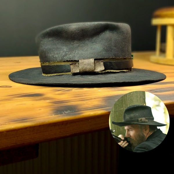 Custom distressed hat for men | Replica | Devil Anse Hatfield | Hatfields & McCoys | Fedora | Western Hat