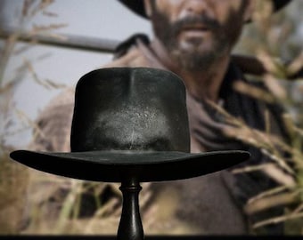 James Dutton Hat Replica – Custom Distressed Western Gambler Hat – 1883 Cowboy Hat for Men