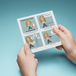 Tarjeta de saludo valiente: Alma pacífica en entrenamiento – Mezcla de tono Perfecto para un networking espiritual de negocios