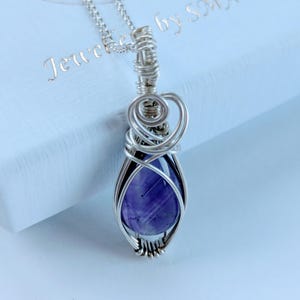 Stirling Silver & Amethyst Necklace, Crystal Necklace, Natural Gemstone, Amethyst Jewellery, February Birthstone, Pisces, Amethyst Necklace