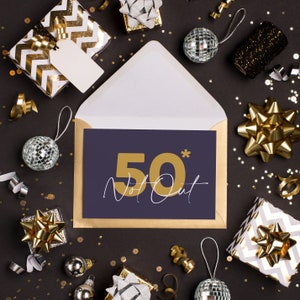 50th Birthday Card 'Fifty & Fabulous' or '50* Not Out' | Australian Made | Recycled Paper