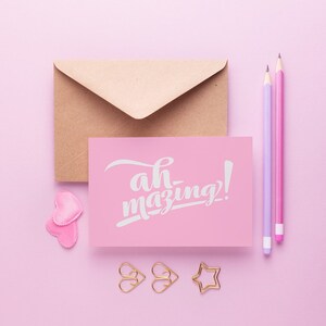 Ah-mazing Gift Card / Celebrazione, congratulazioni, biglietto per appunti, biglietto di auguri, ben fatto, sei fantastico / Prodotto australiano / Carta riciclata