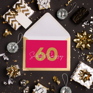 60er Geburtstagskarte 'Sixty & Sassy' | Australische Herstellung | Recyceltes Papier