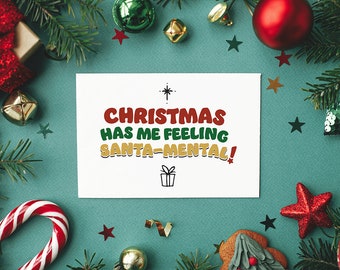 10pk Funny/Punny Christmas Cards with kraft envelopes | Australian Made | Recycled Card | Metallic Gold