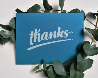 Gift Card - 'thanks' or ‘hashtag thanks thumbs up/like’ | Australian Made | 100% Recycled Card Stock | Thank you Card