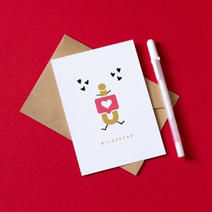 Ich liebe dich Geschenk Karte| Australische Herstellung | Recyceltes Papier