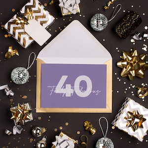40th Birthday Card 'Forty & Fabulous' or 'What Hill?' | Australian Made | Recycled Paper