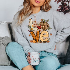 LOVE fall Heavy Blend Crewneck Sweatshirt