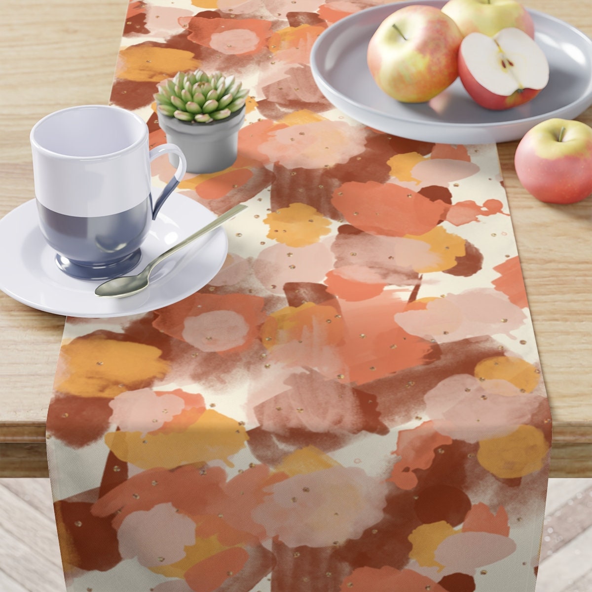 Table Runner - Abstract Autumn Watercolors