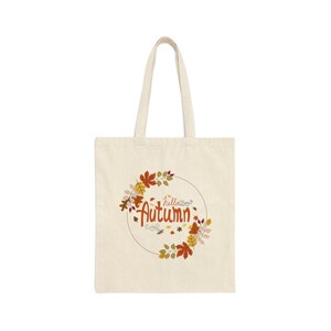 Hello Autumn Cotton Tote Bag