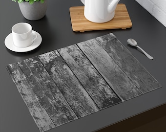 Placemat Charcoaled Faux Wood