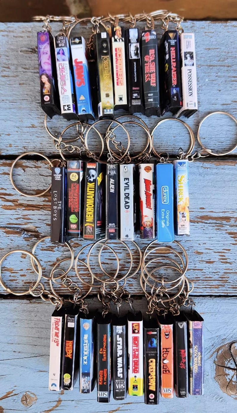 Mini VHS Movie Keychain - CUSTOM Any Film Keyring | Nostalgic 80s 90s ...