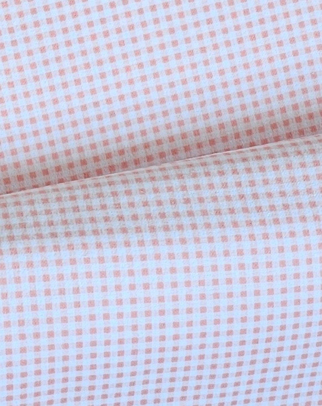 Peach Cobbler Gingham Shantung 635 Fabric main image 0