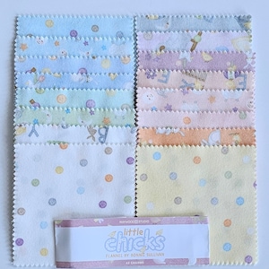 LITTLE CHICKS 10&quot; Squares FLANNEL (42) , By Bonnie Sullivan