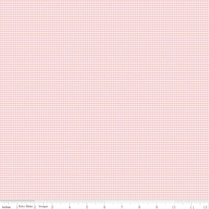 May include: Pink and white gingham fabric with a subtle texture. The fabric is perfect for crafting, quilting, and sewing projects.