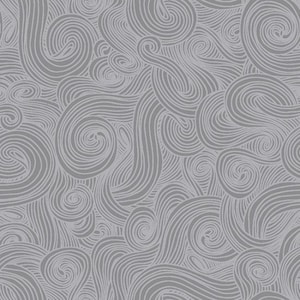 May include: A seamless pattern of swirling gray lines creating a wavy, abstract design.