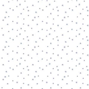 May include: White background with a repeating pattern of small, light blue stars scattered diagonally across the surface. The stars are simple, five-pointed shapes, creating a subtle, celestial design.