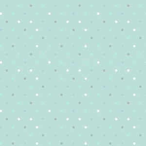 May include: A seamless pattern featuring evenly spaced, small polka dots in white, gray, and shades of teal on a light turquoise background. The dots are slightly irregular in shape, creating a soft, textured appearance.