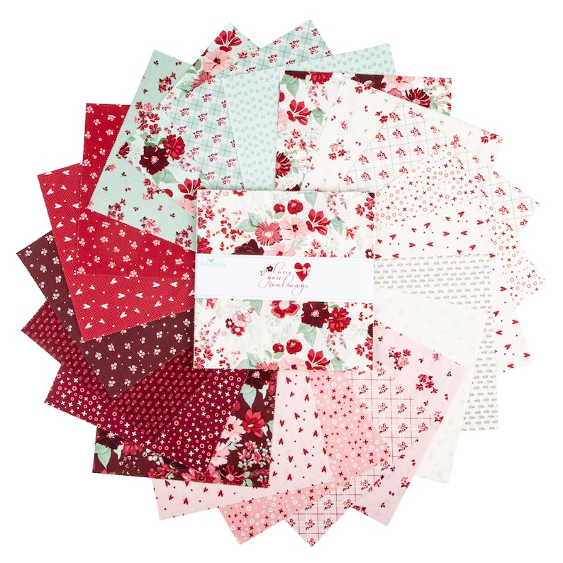 LOVE YOU ALWAYS, 5" Stacker (42 Pcs), by Sandy Gervais for Riley Blake ...