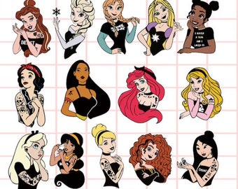 goth disney princess shirts