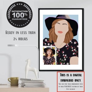 Faceless Portrait, custom drawing, personalised pic, photo illustration, personalised portrait, boyfriend gift, girlfriend gift, family gifs