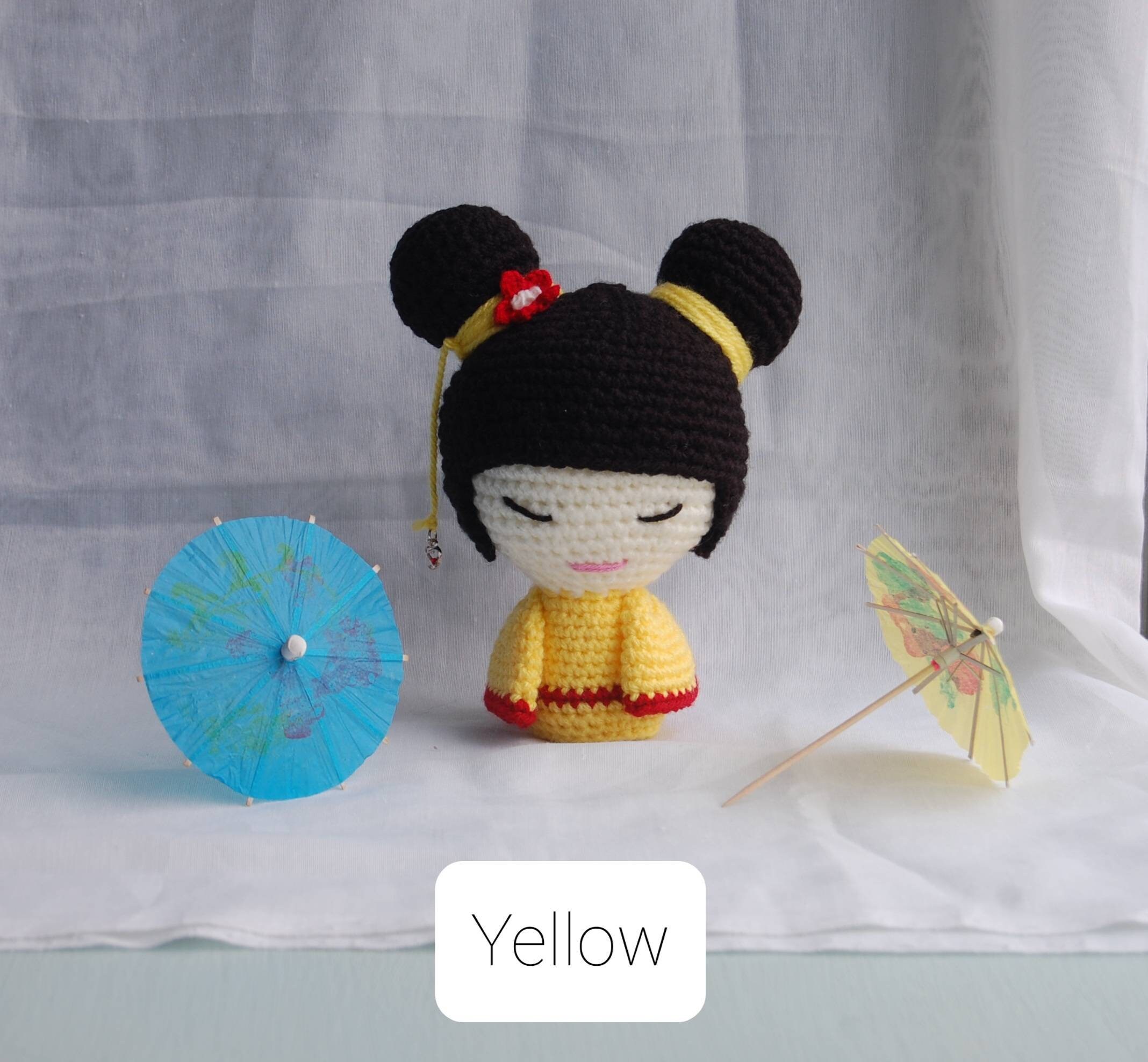 Kokeshi Doll - Crochet Japanese Amigurumi Kokeshi Doll