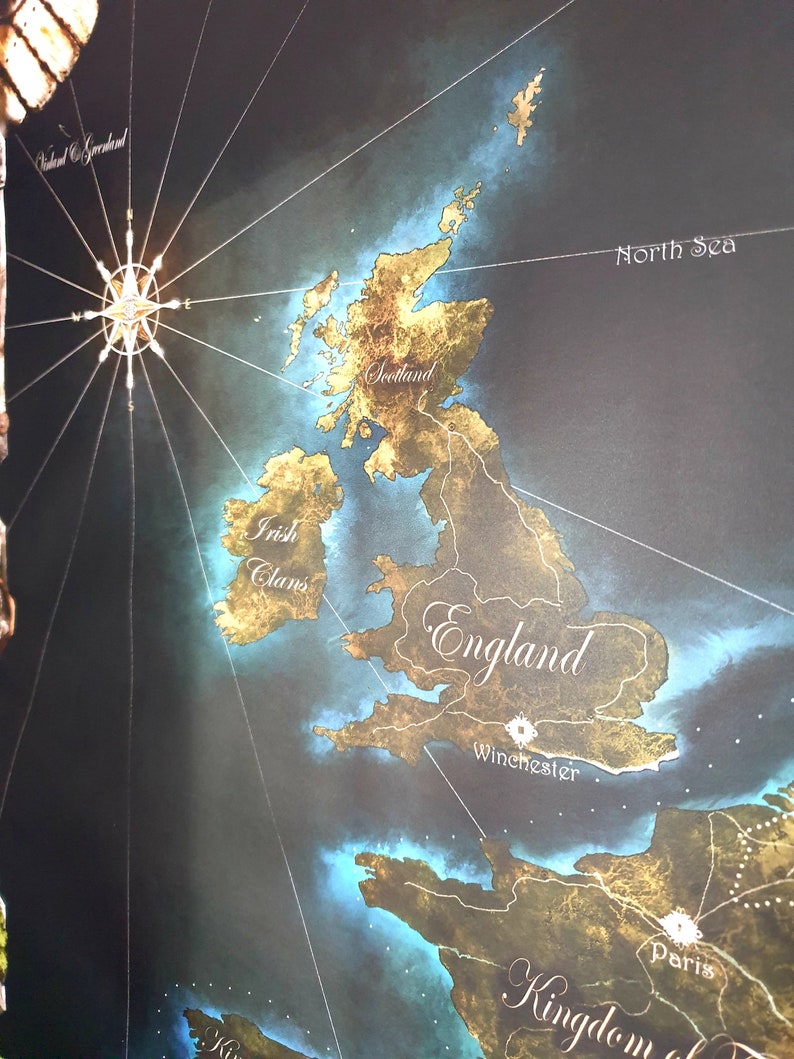 Decorative map of Europe year 1000 image 3
