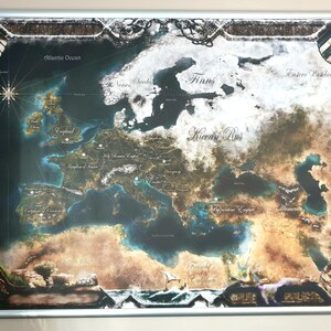 Decorative map of Europe year 1000 image 4