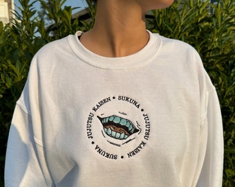 bluza z haftem inspirowana jjk