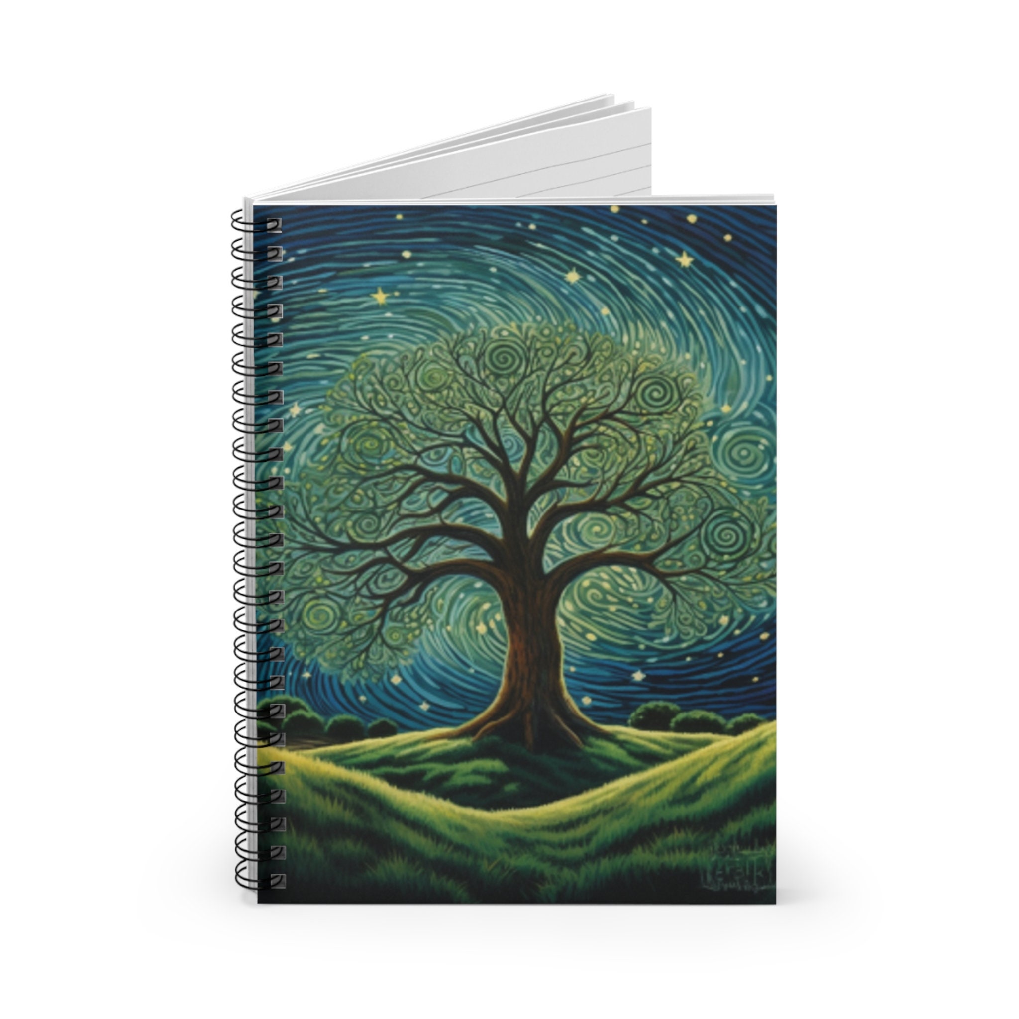 Tree of Life Spiral Notebook Ruled Line - Etsy